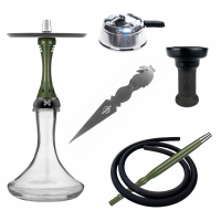 Кальян Alpha Hookah Model X  Olive в полной комплектации арт. Online